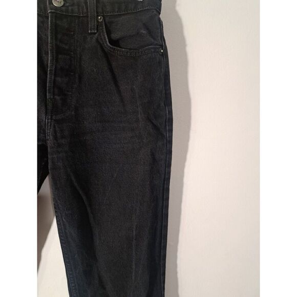 Reformation Jeans Womens Size 26 JORDI KICK FLARE offblack Button Fly Jean - Picture 2 of 9